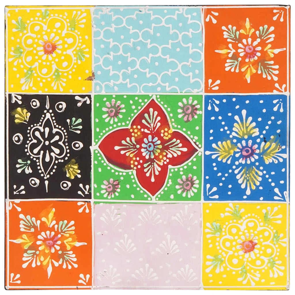 Kvadratna miza 3 kos večbarvno 50 x 50 x 50 cm - slika 5