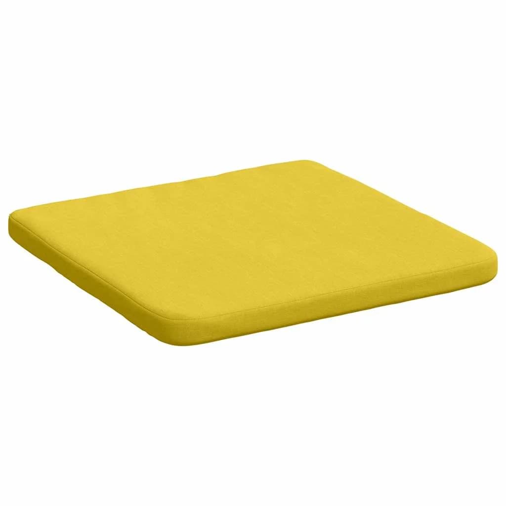 Sedežne blazine 4 kos blago Svetlo rumena 40 x 40 x 3 cm - slika 5