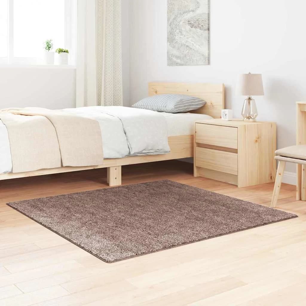 Antiskluzna Shaggy Preproga Rjava 120 x 120 cm PP