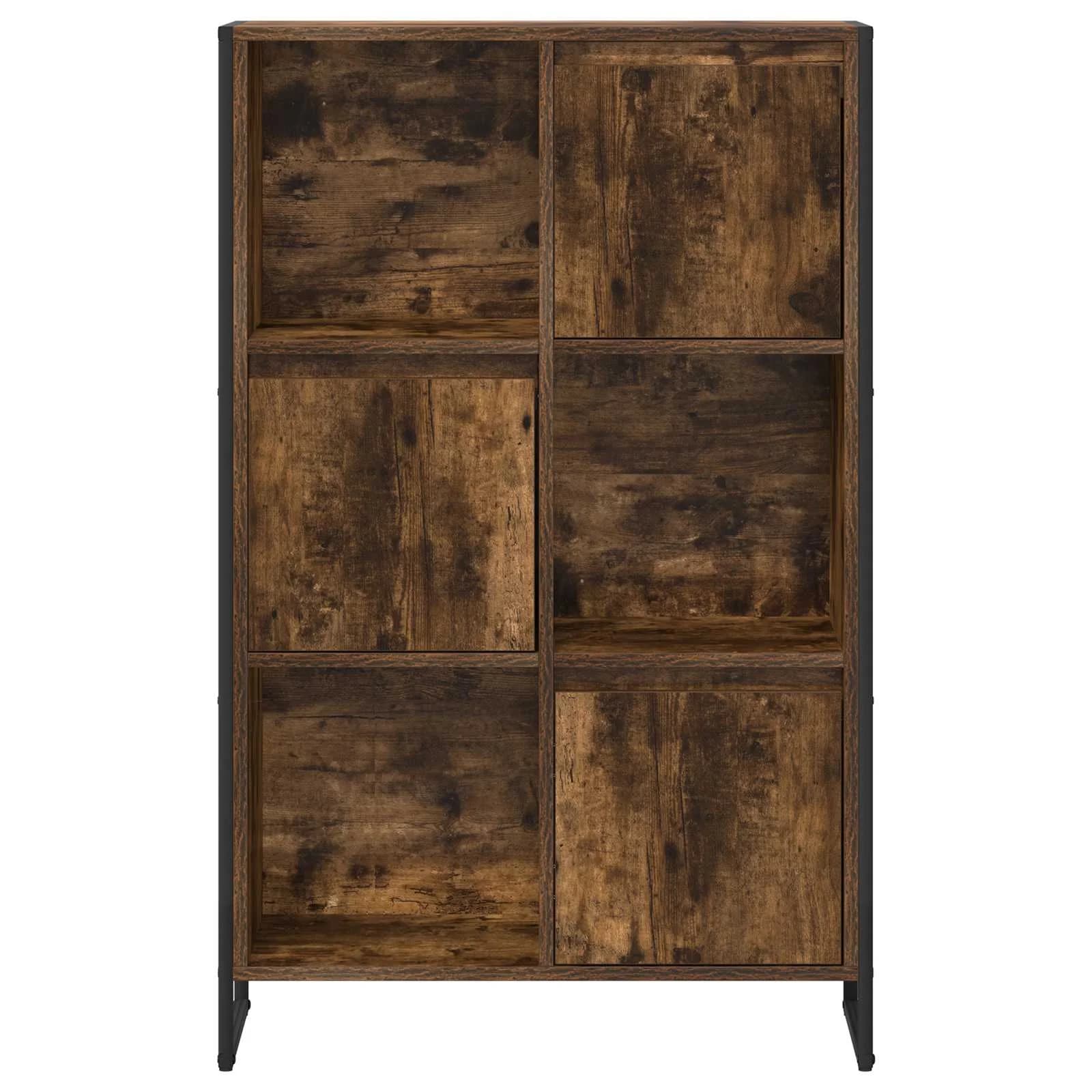 Knjigovni omar 68 x 30 x 108.5 cm Inženirski les Dimni hrast - slika 6
