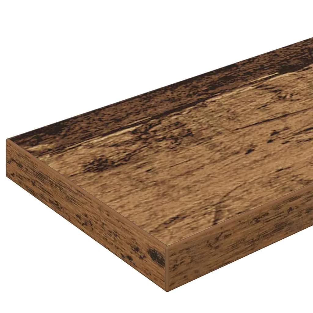 Polica za knjige 3 nivojev 4 kos 100 x 10 x 1,5 cm Rjava - slika 9