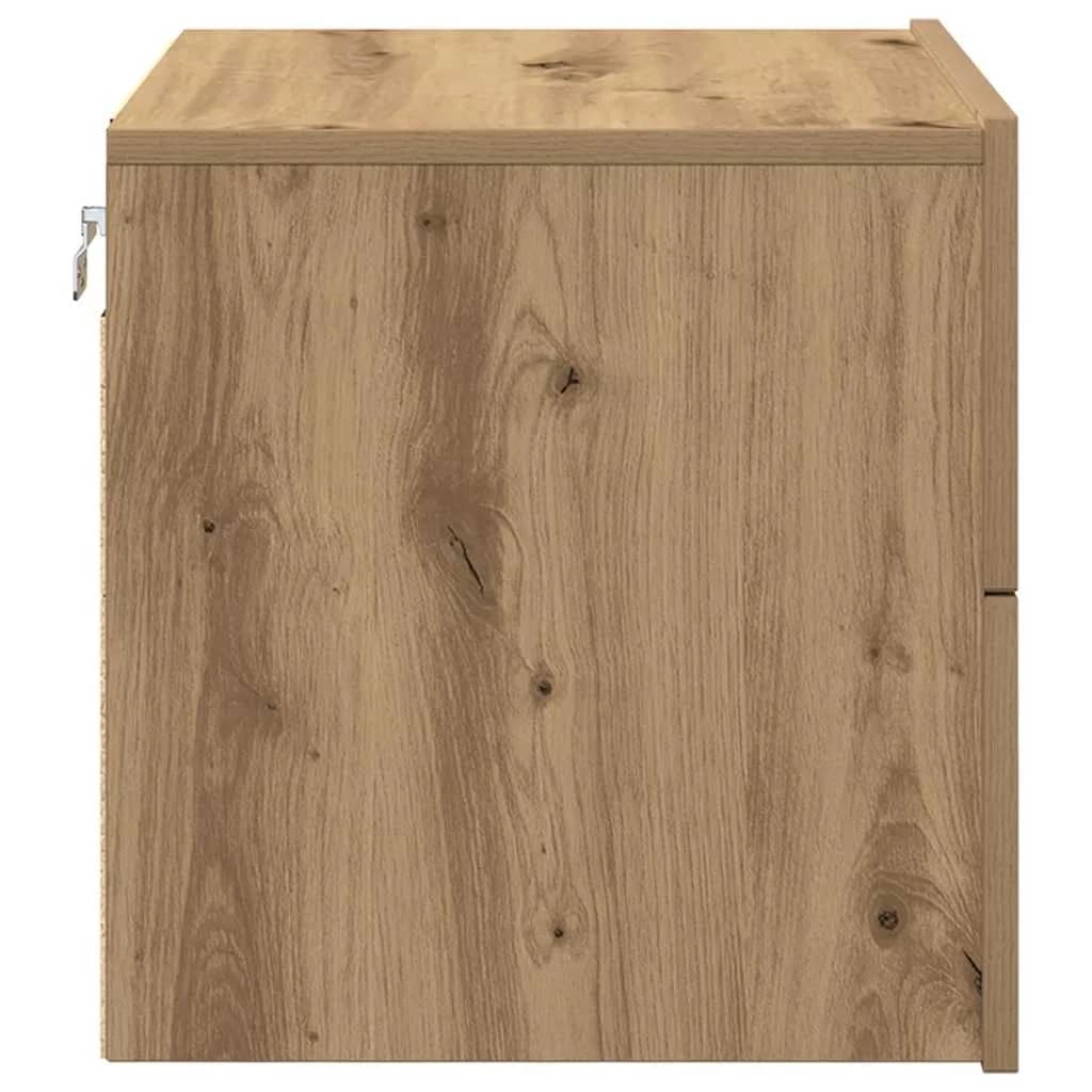 Nočna omarica 2 kos Umetni hrast 50 x 39 x 41 cm Inženirski les - slika 9