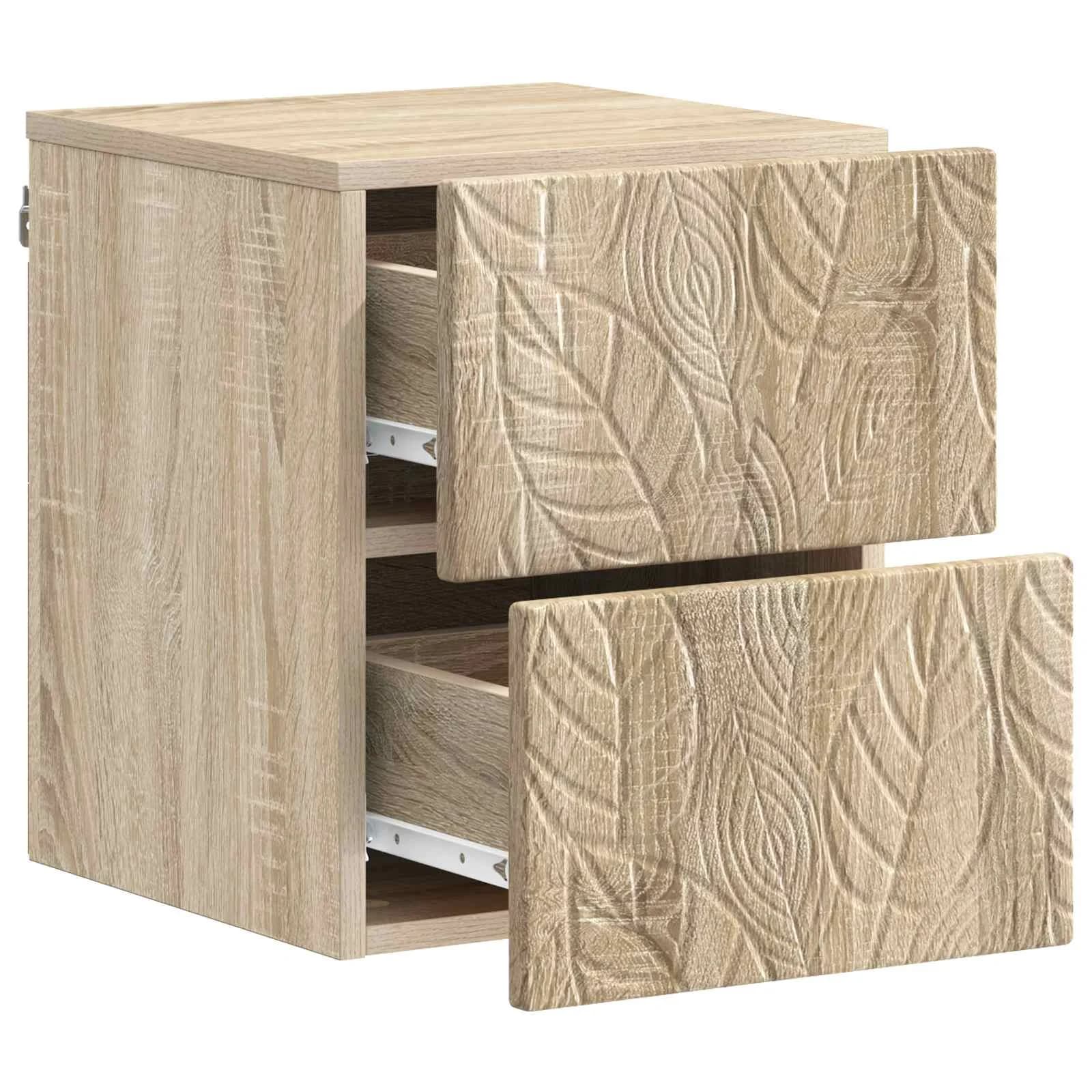 Stenski nočni omarici 2 kos Sonoma hrast 34,5 x 33 x 40 cm - slika 5