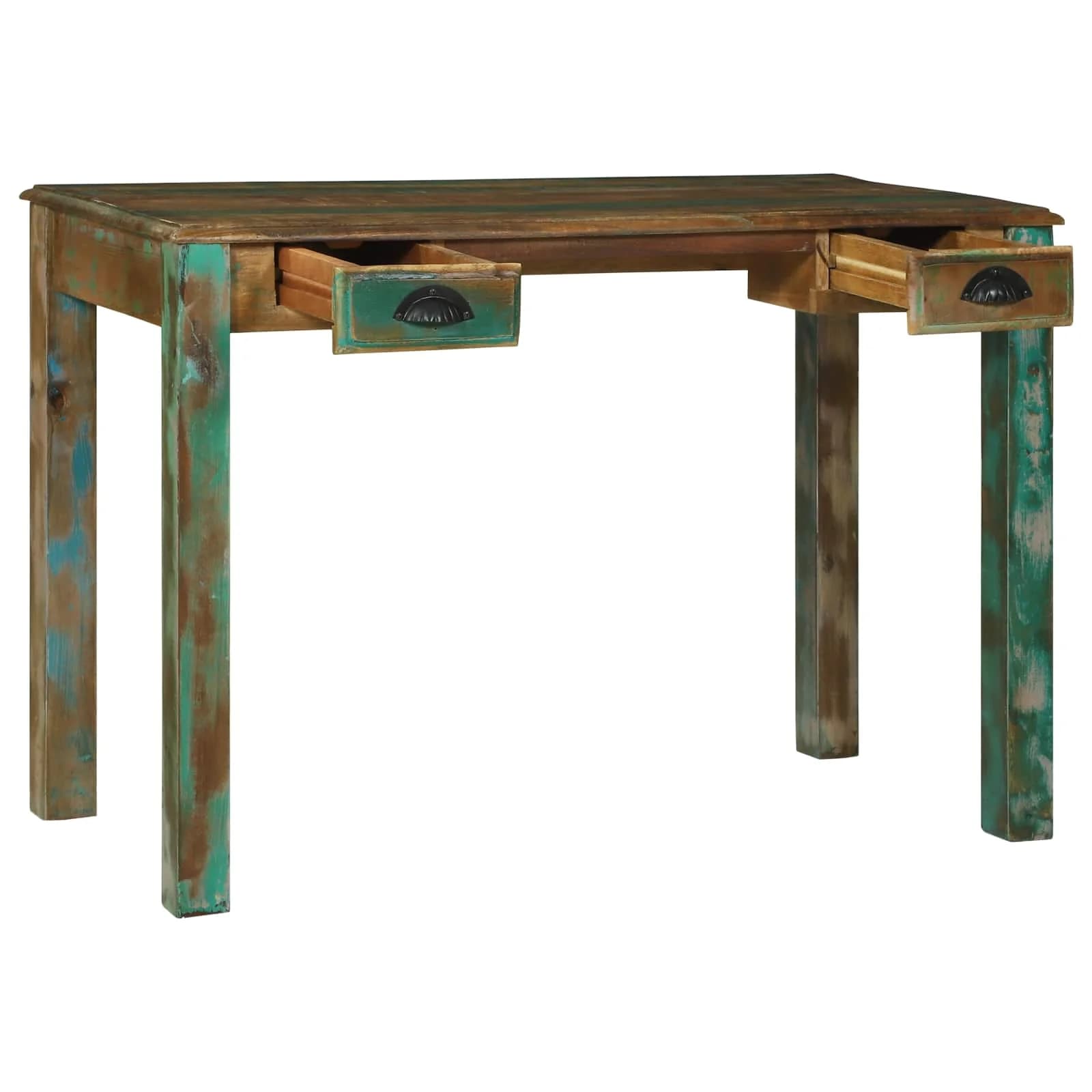 Pisalna miza Rjava 112 x 55 x 76 cm Trdna obnovljena les - slika 2