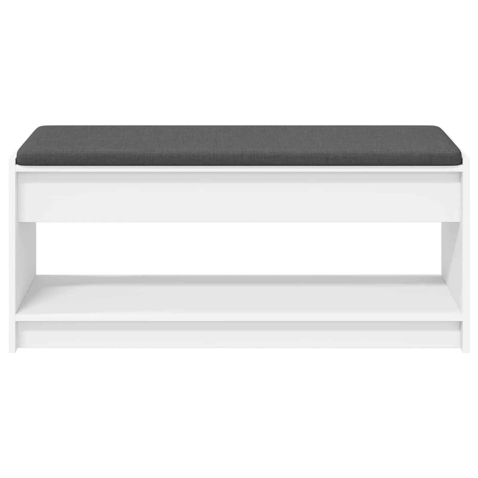 Haldna klop Bela 103 x 38 x 45 cm Oblikovan Les in Tkanina - slika 5