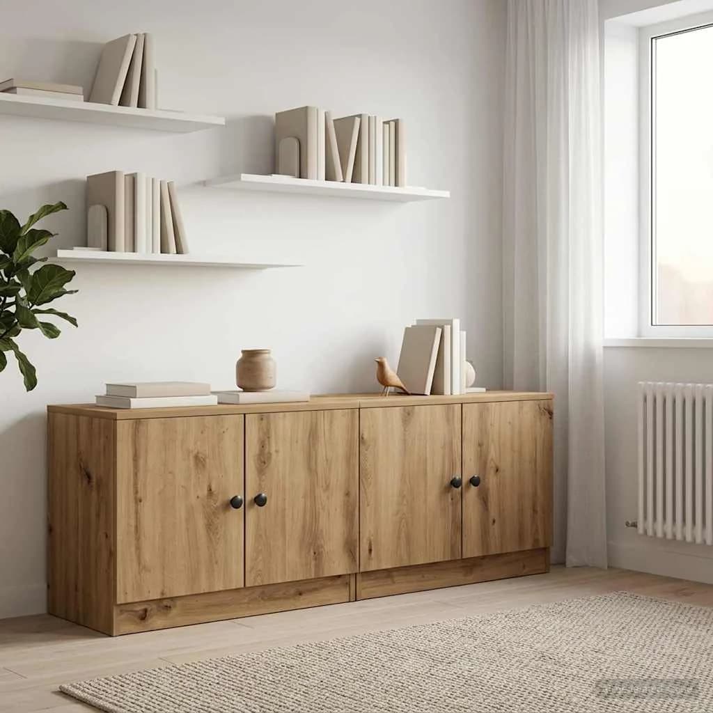 Shranjevalna omara za loft posteljo 2 kos Artisan hrast - slika 3