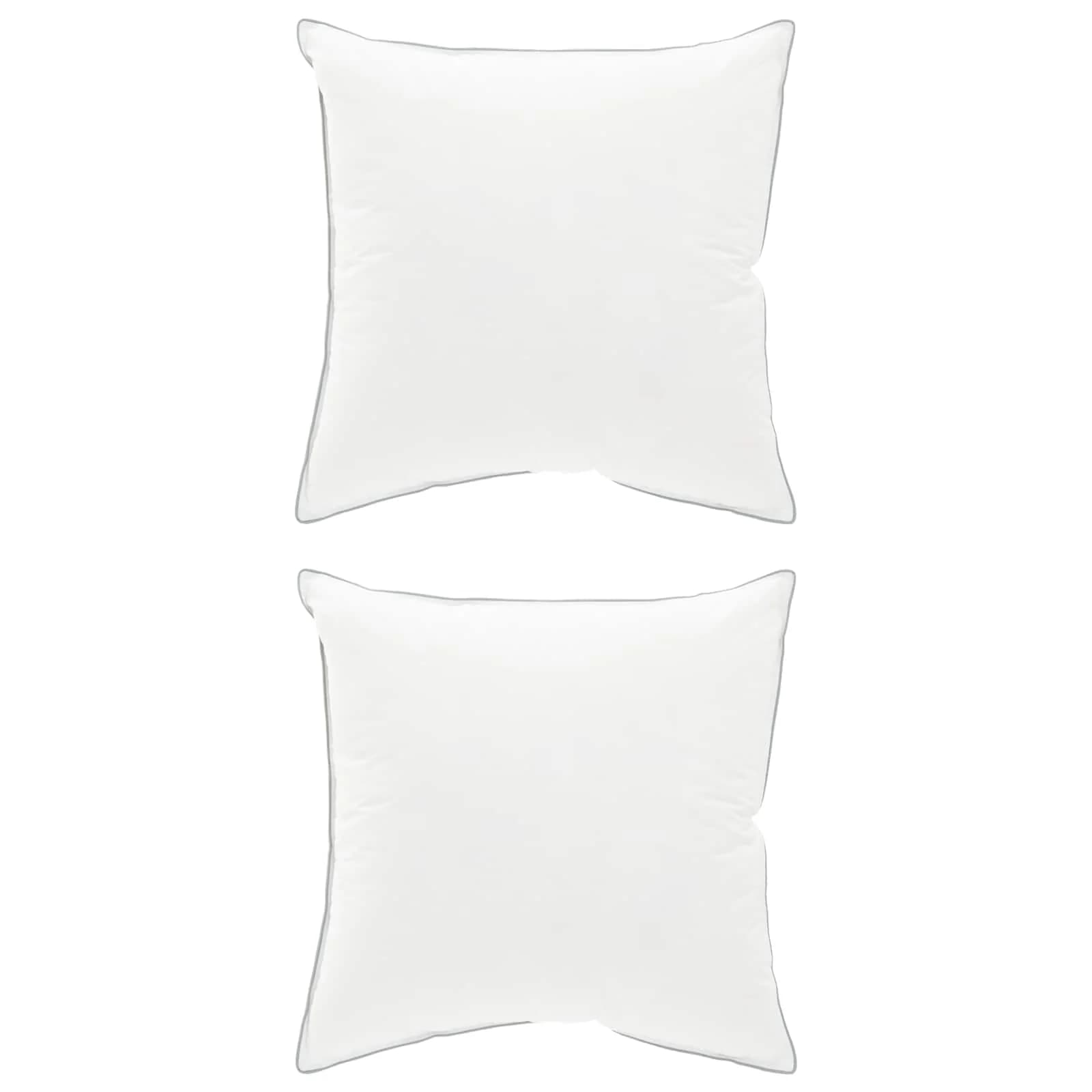 Vzglavnik 2 kos 40 x 40 cm Avstralska volna Bela - slika 2