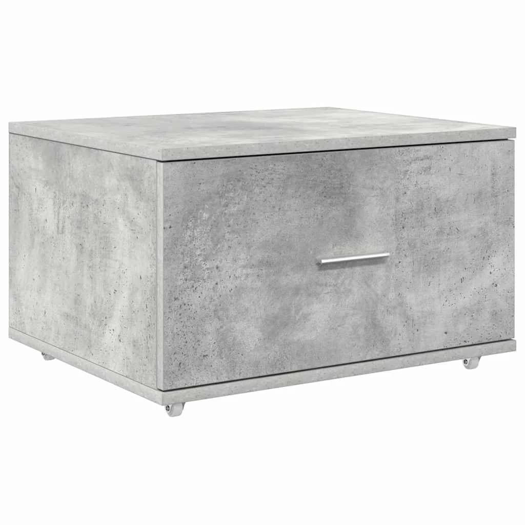 Miza Betonsko siva Inženirski les 131,5 x 50 x 106,5 cm - slika 6