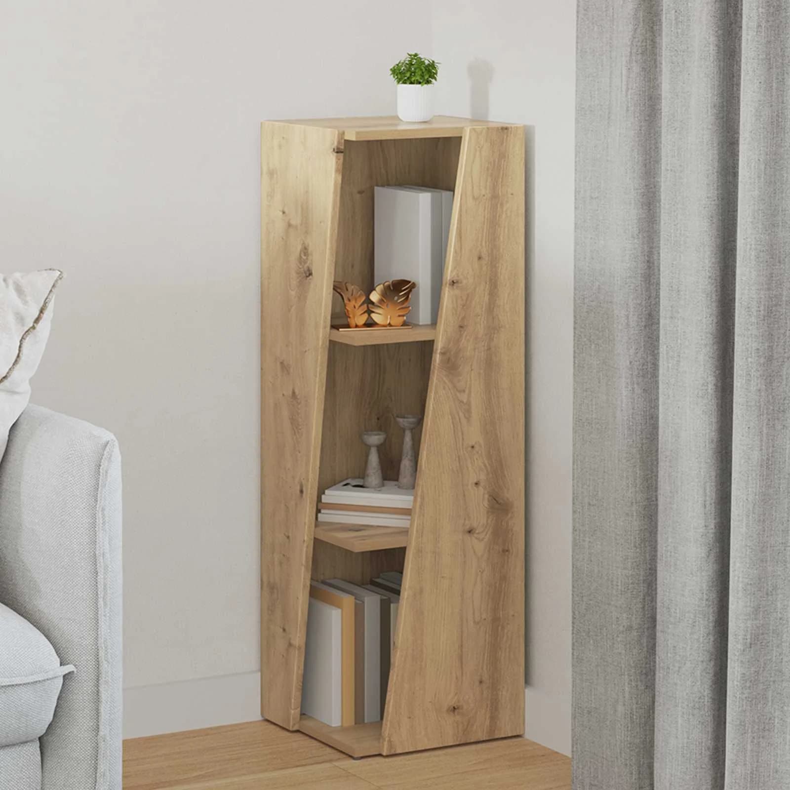 Stranski polic 33 x 32 x 100,5 cm Inženirski les Umetni hrast
