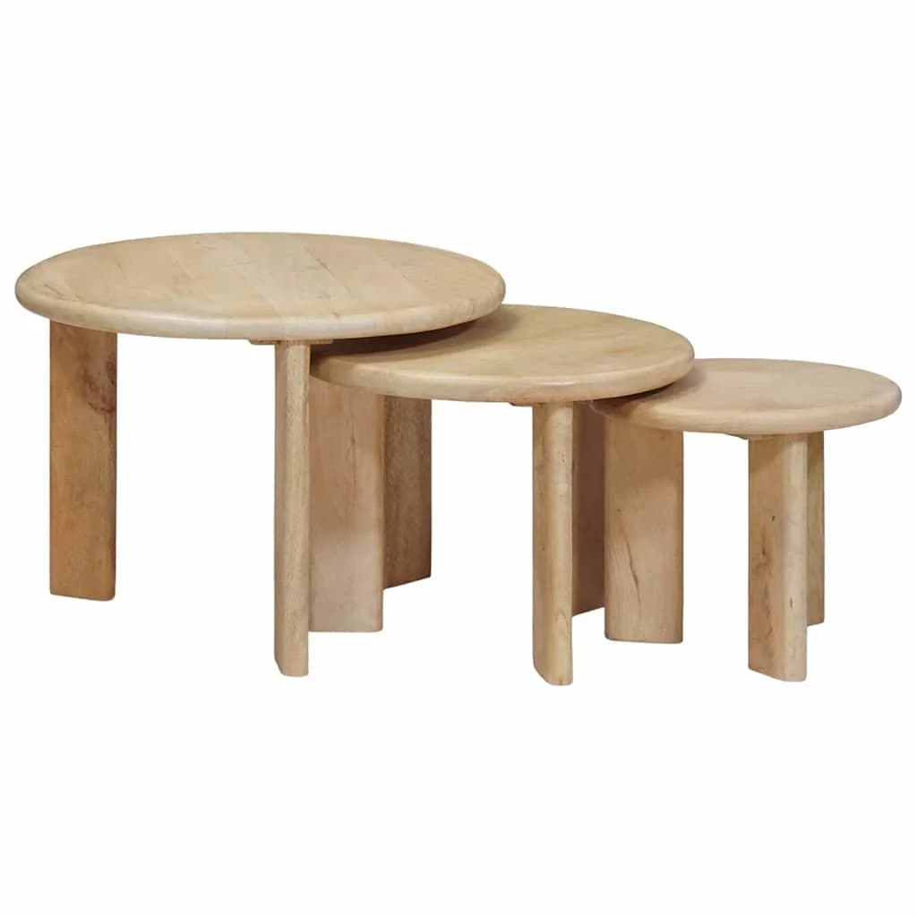 Mize za kavo z gnezdenjem 3 kos Črna Ø 54 x 40 cm