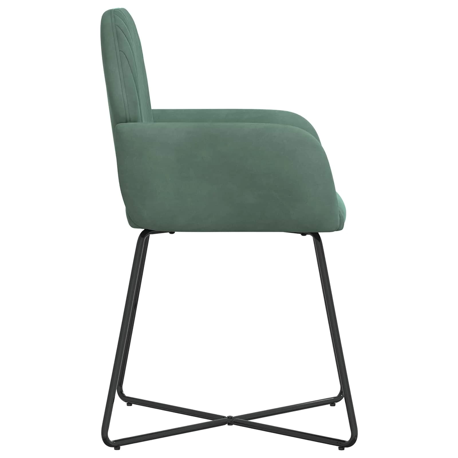 Jedilni stoli 4 kos Žamet Morsko zelena 55 x 50 x 84 cm - slika 4
