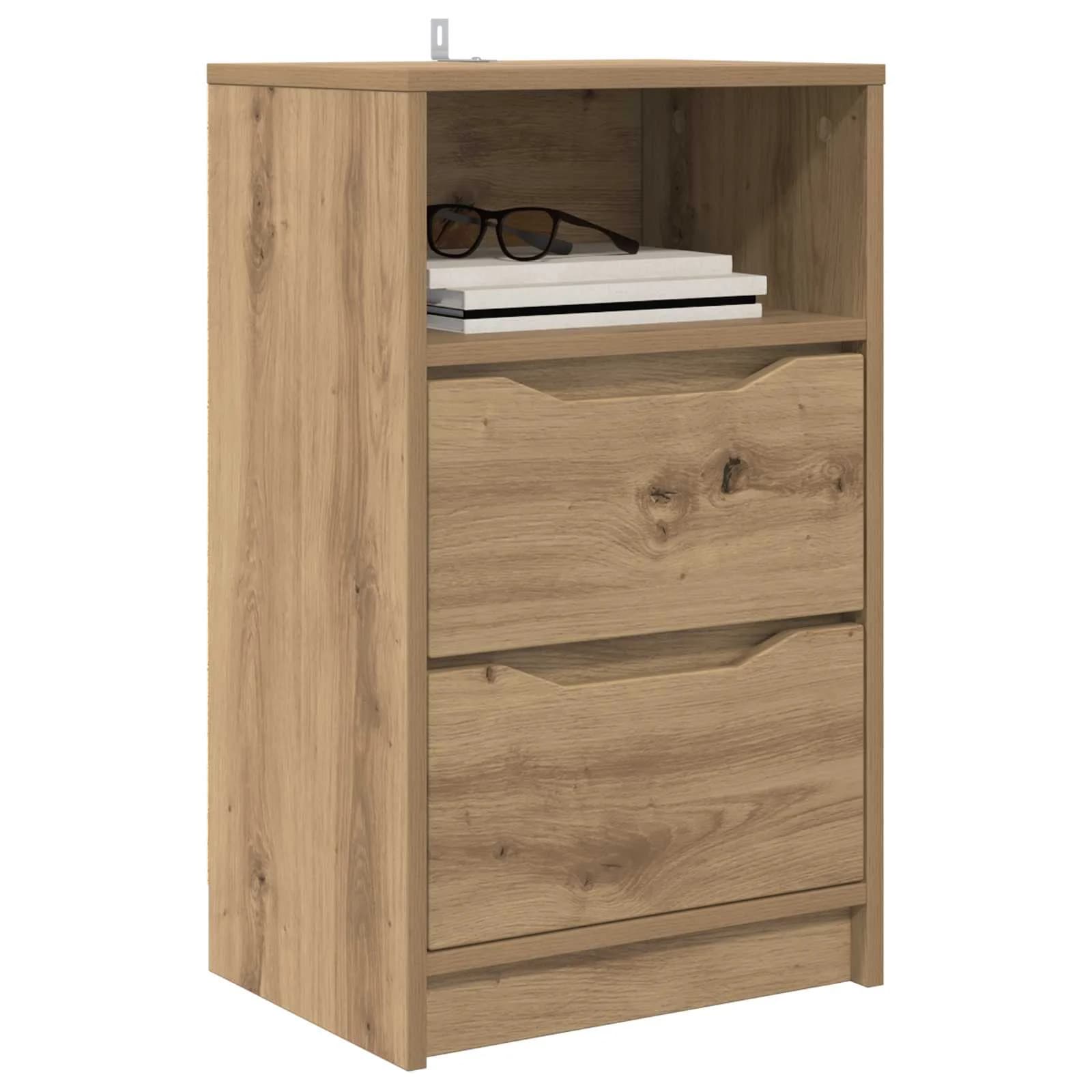Posteljne mize 2 kos Umetni hrast 40 x 30 x 467 cm - slika 3