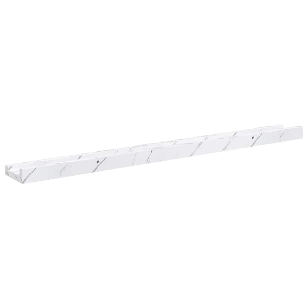 Stenska polica Montaža za steno 4 kos Beli marmor 80 x 9 x 3 cm - slika 9