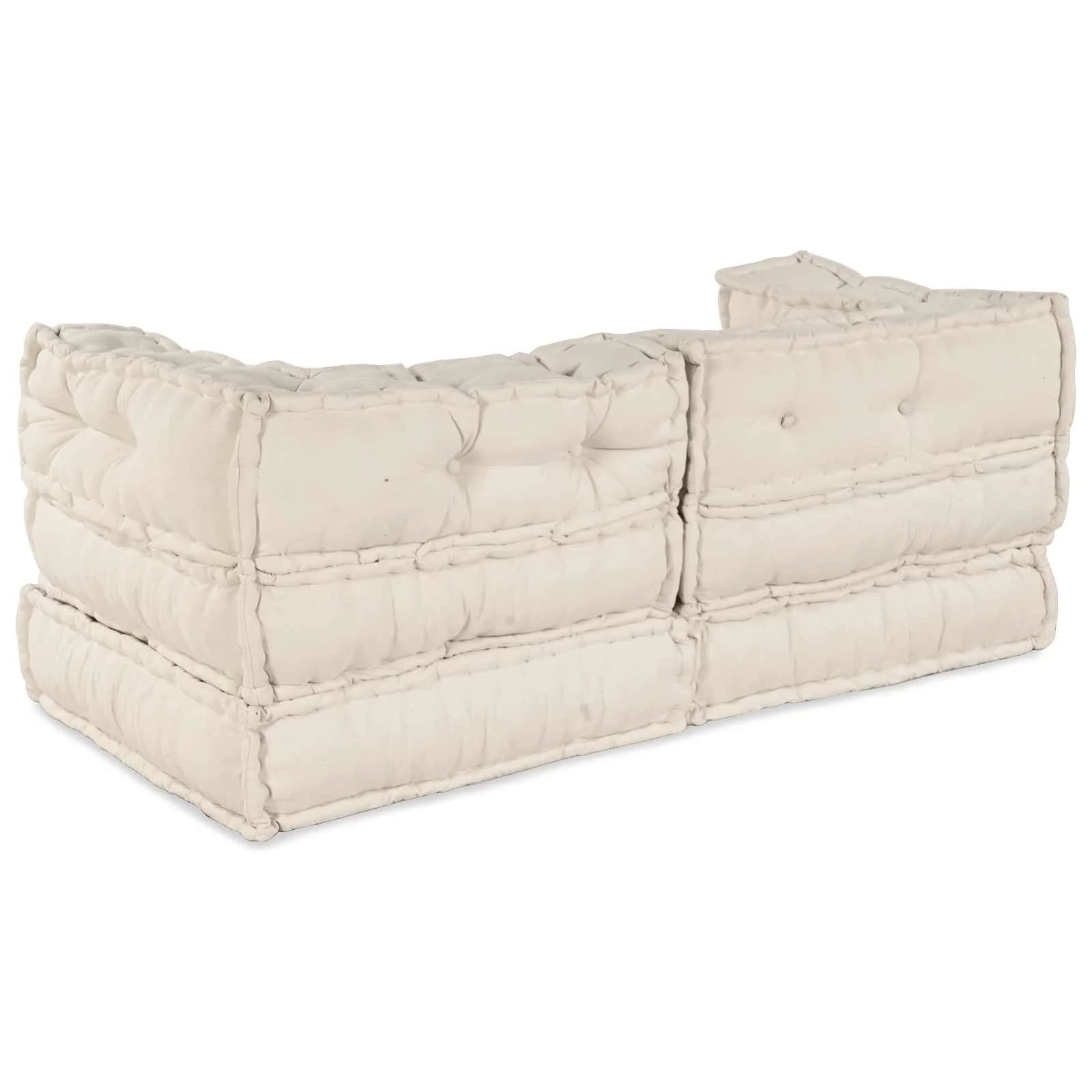 Modularna sedežna enota 2 kos Blago Krem 140 x 70 x 56 cm - slika 2