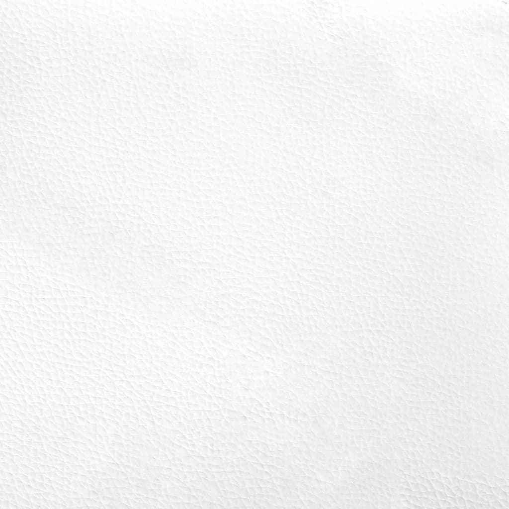Jedilni stoli s kolesi 2 kos Umetna koža Bela 57 x 66 x 94 cm - slika 10