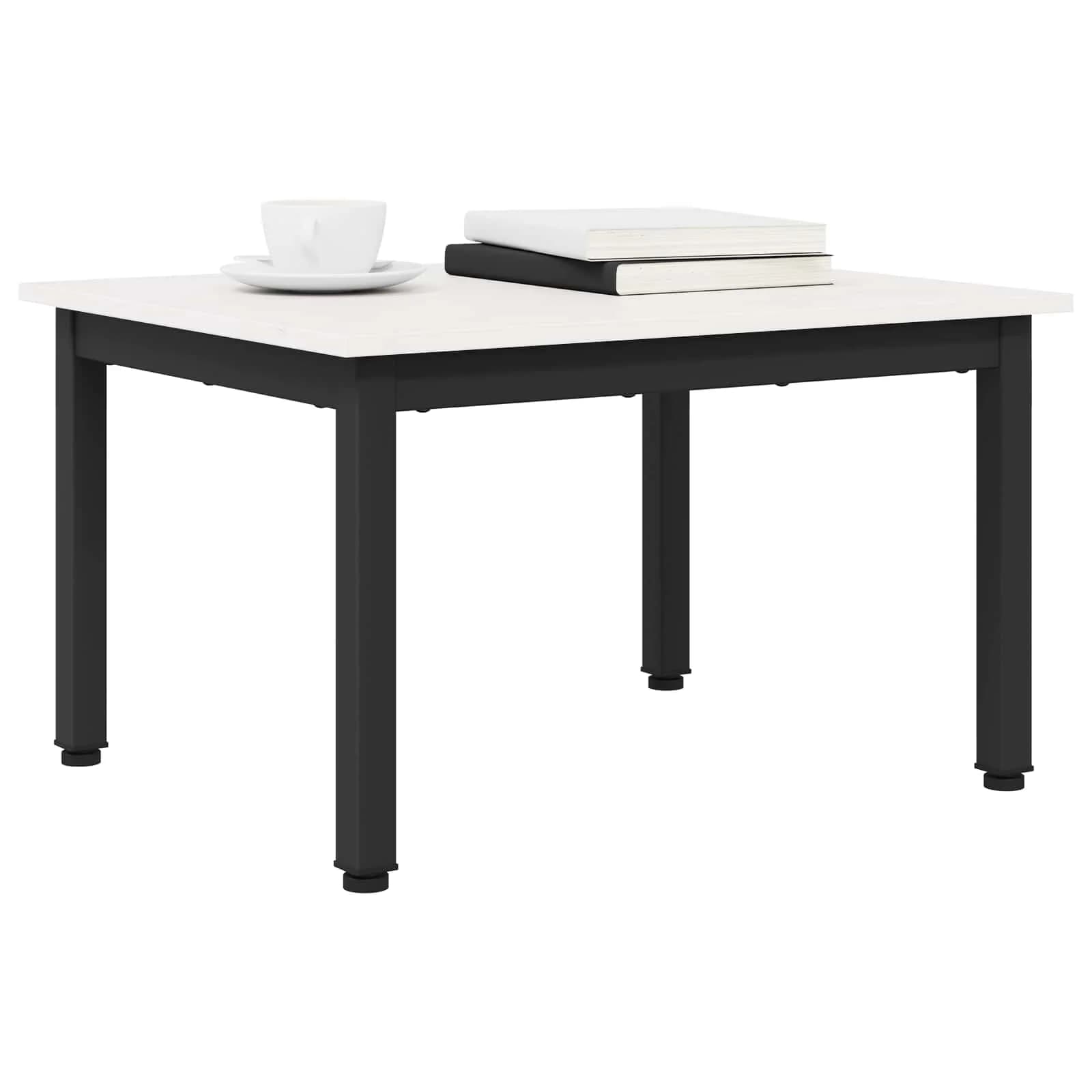 Klubska miza Bela 60 x 50 x 36 cm Masivno borovo les - slika 3
