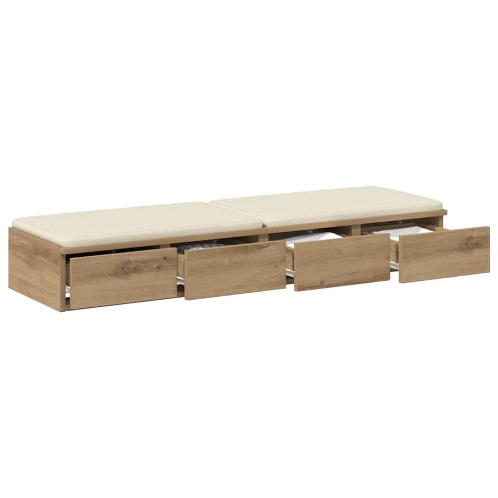 Posteljni predali Umetni hrast 120 x 36,5 x 16,5 cm - slika 3
