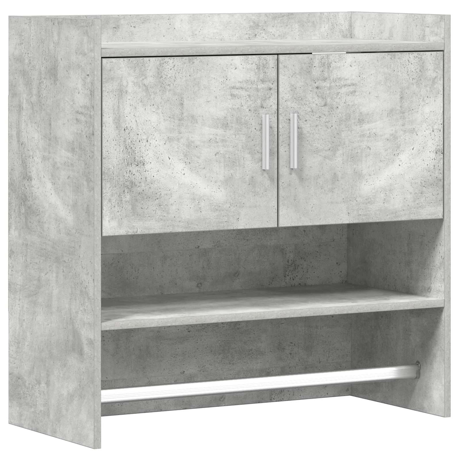 Stenska polica Montaža za steno Betonsko siva 80 x 36 x 80 cm - slika 2