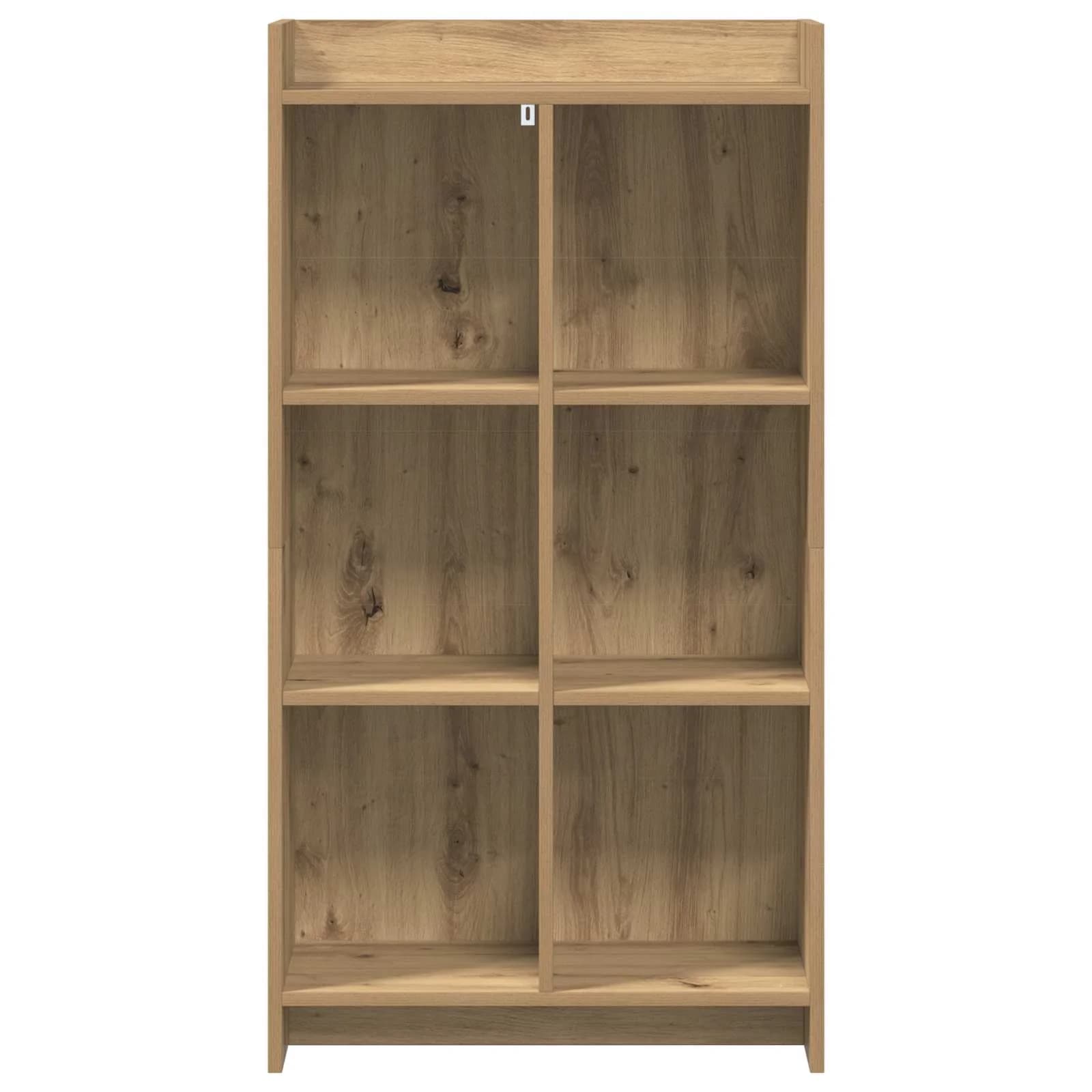 Knjižna omara 6 nivojev 59 x 30 x 111 cm Inženirski les - slika 4