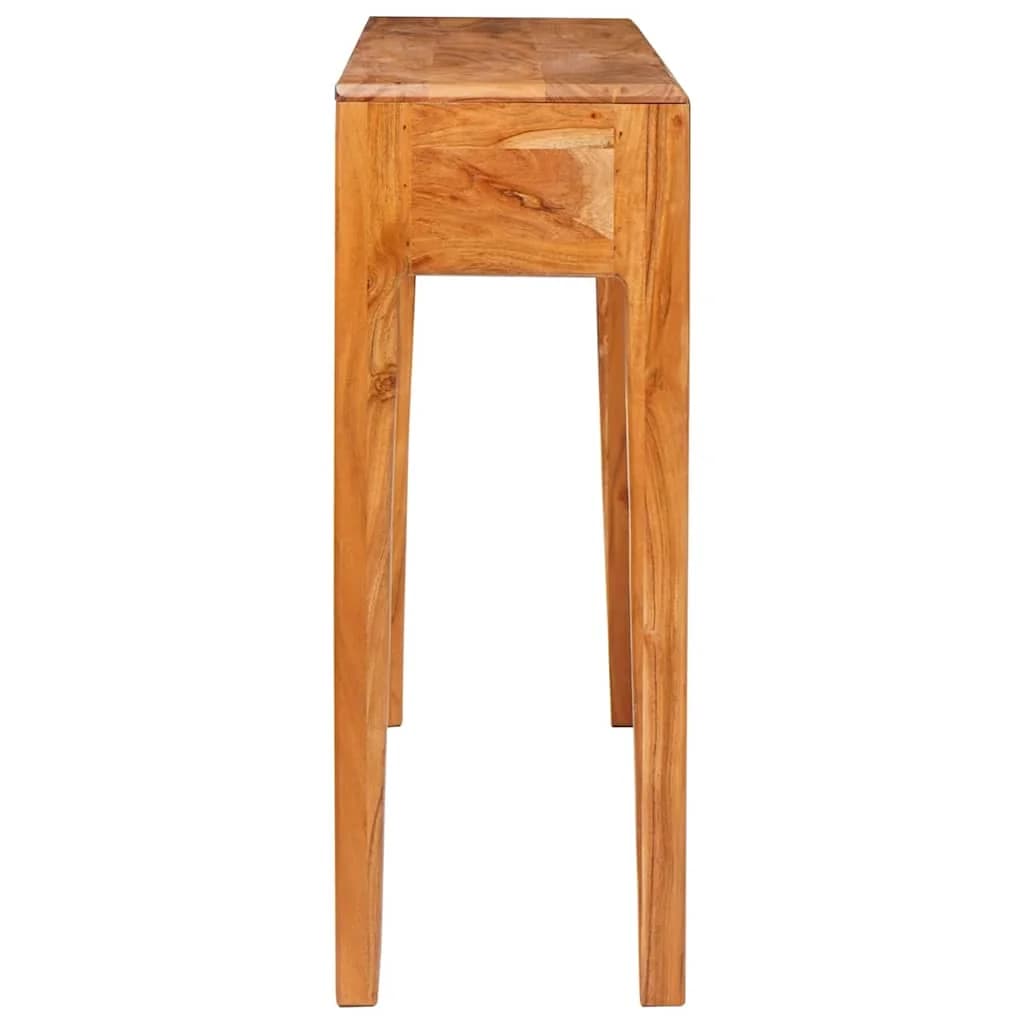 Konzolna miza Rjava 110 x 30 x 80 cm Masiven les akacije - slika 6