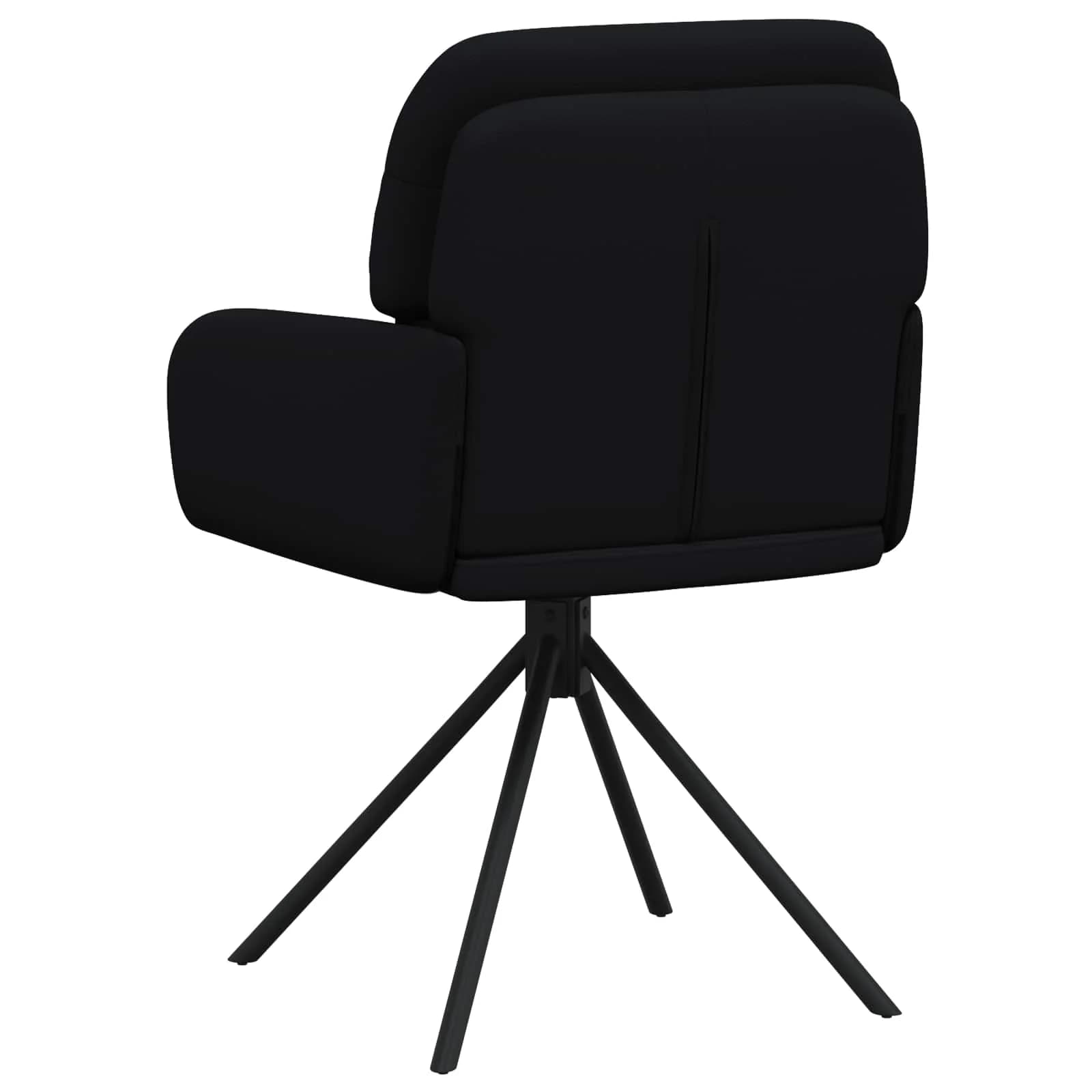 Vrtilne jedilne stole 2 kos Umetno usnje Črna 59 x 59,5 x 90 cm - slika 5