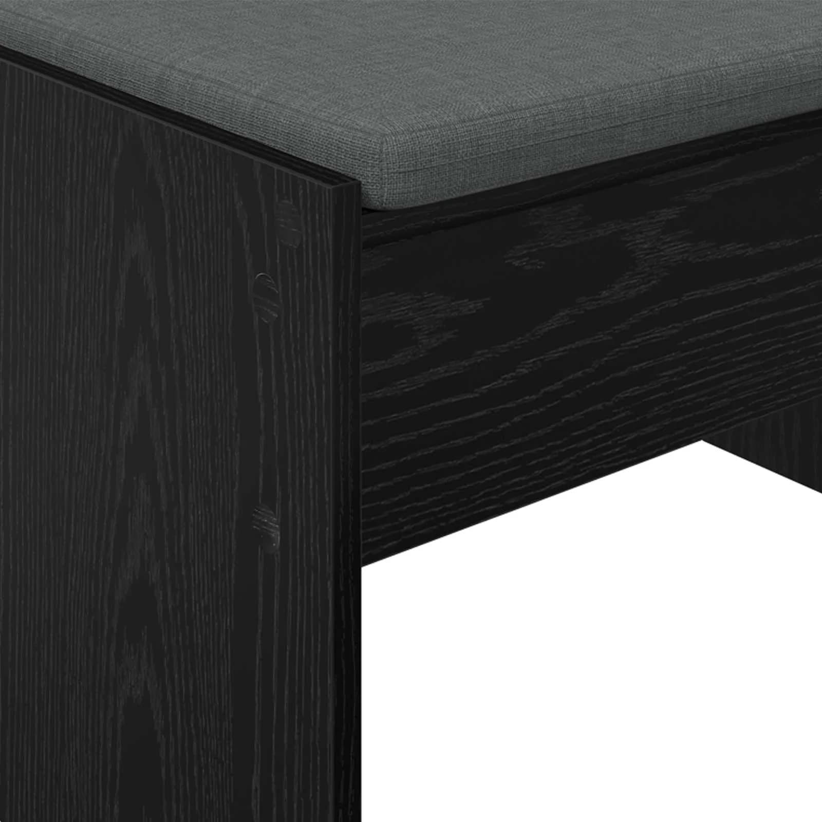 Haldna klop z blazino Črna Orehovina 83 x 38 x 40 cm - slika 8