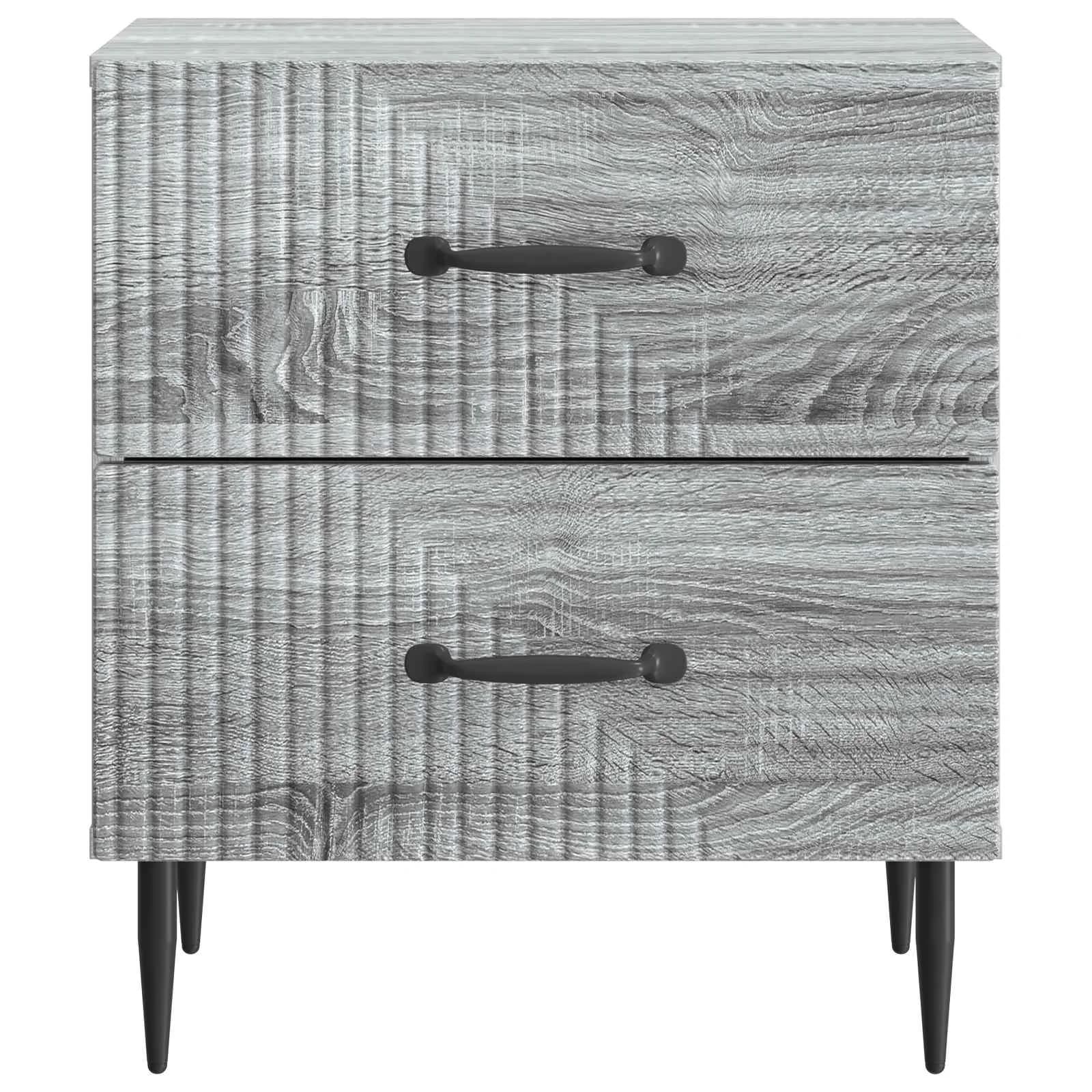 Nočna omarica 2 kos Siva Sonoma 43 x 34,5 x 47,5 cm - slika 7