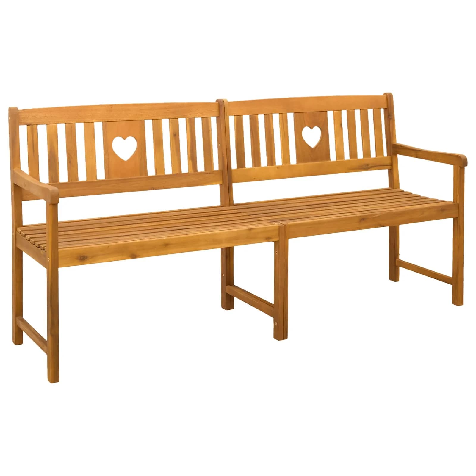 Zunanja klop Naravna 180 x 55,5 x 90 cm Masiven les akacije - slika 2