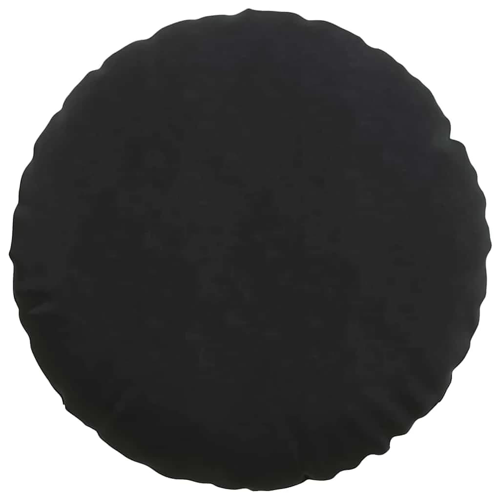 Sedežne blazine 2 kos Žamet Črna Ø 80 x 29 cm - slika 6