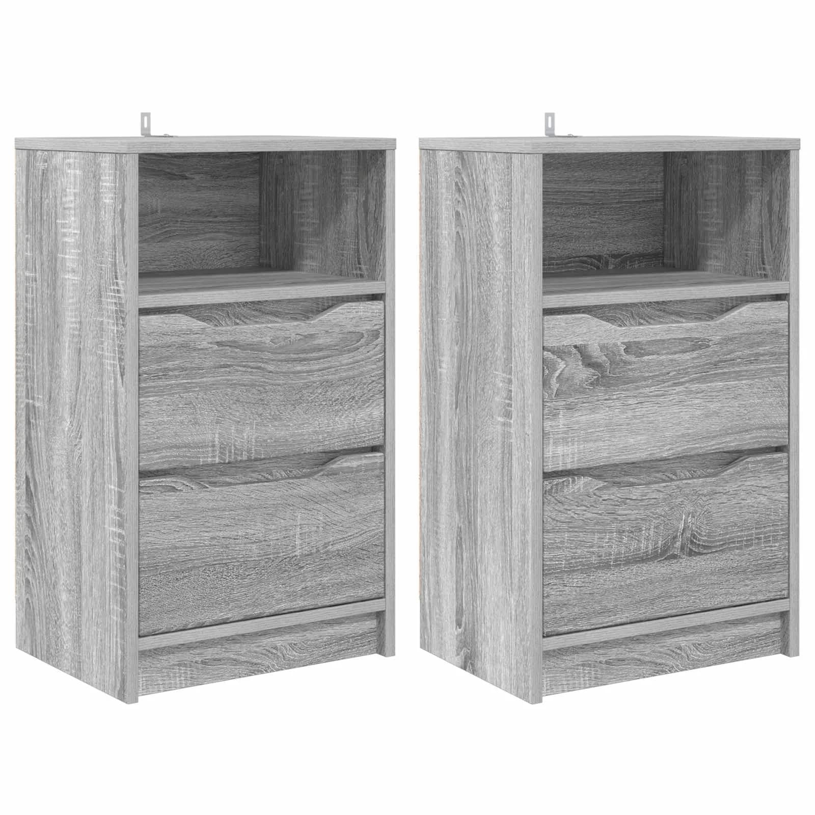 Posteljne mize 2 kos Siva Sonoma 40 x 30 x 467 cm - slika 2