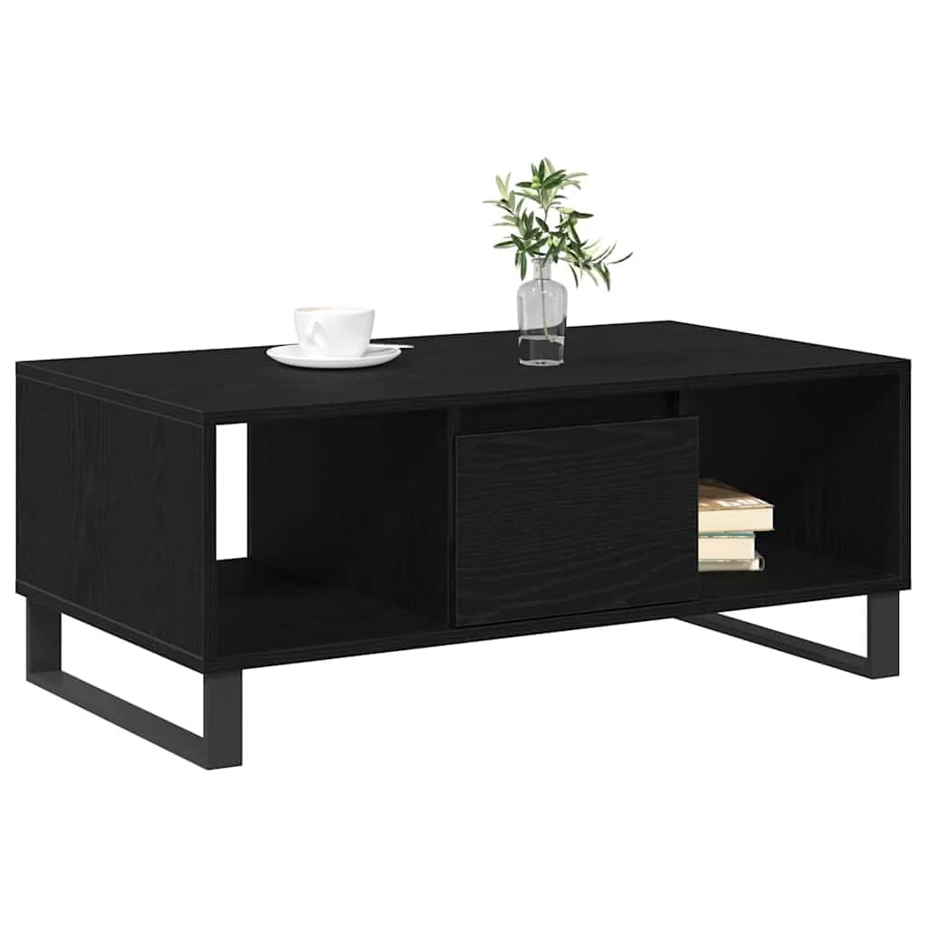 Klubska miza Črna Orehovina 90 x 50 x 36.5 cm Inženirski les - slika 3