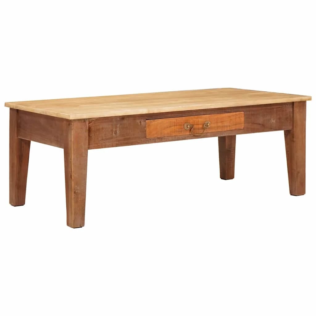 Klubska miza Rjava 110 x 55 x 40 cm Masiven les manga - slika 3