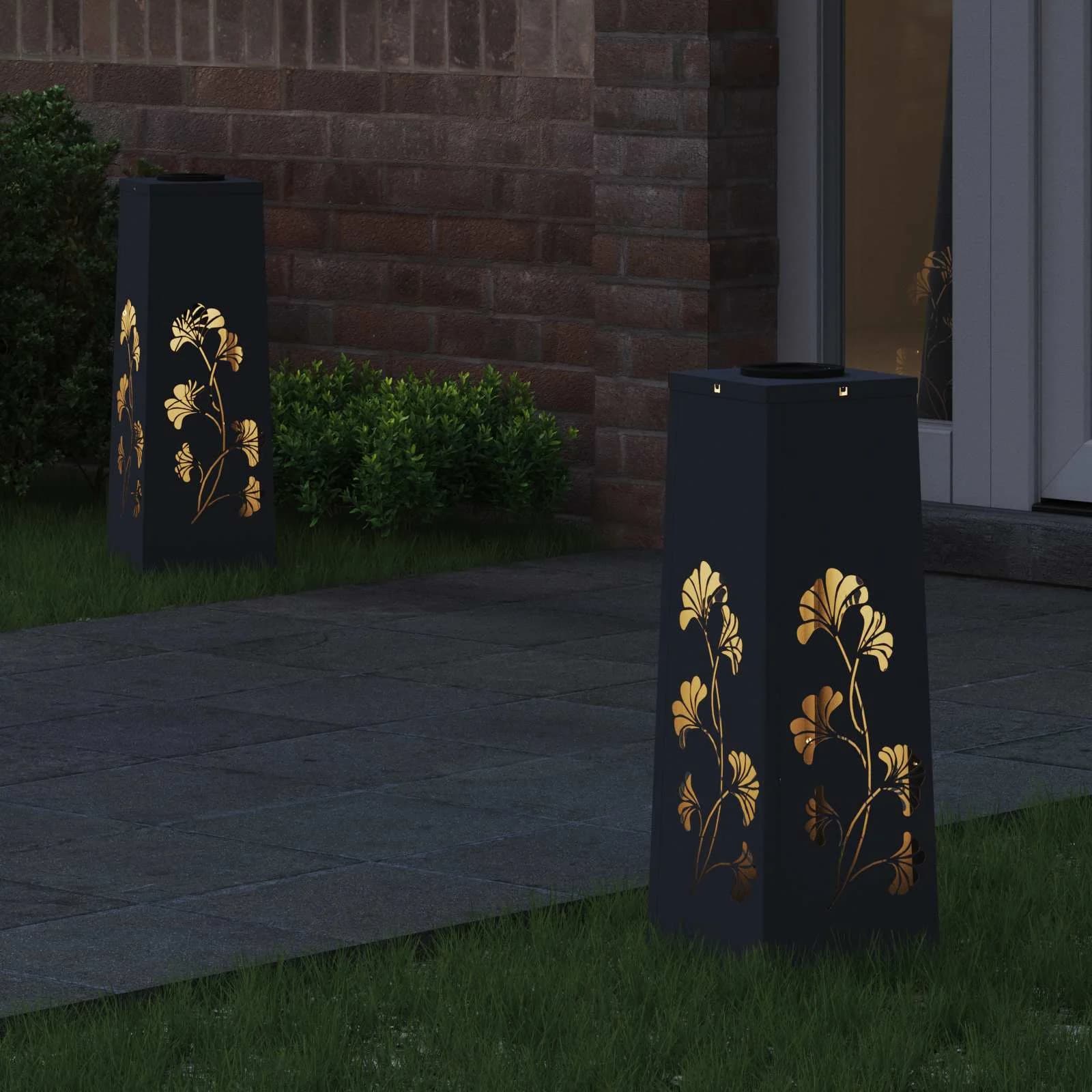 Solarno LED svetilo za pot 2 kos Toplo bela 18 x 18 x 50 cm - slika 3