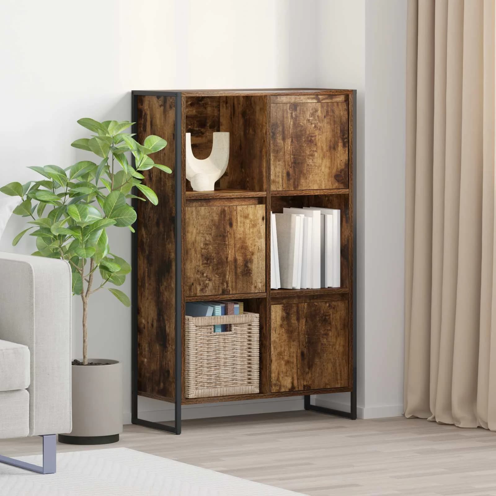 Knjigovni omar 68 x 30 x 108.5 cm Inženirski les Dimni hrast