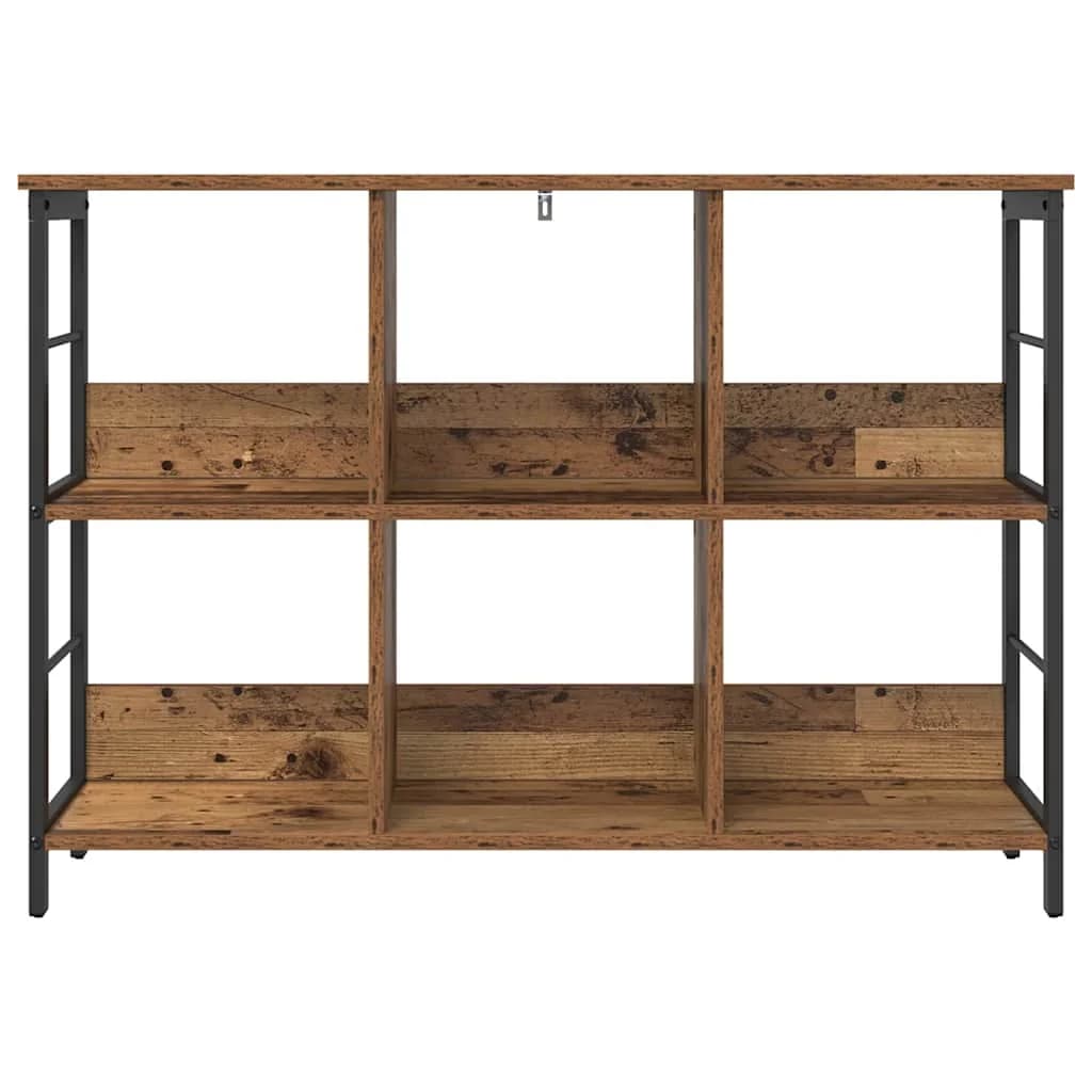 Knjižna polica 6 nivojev 102 x 32 x 72,5 cm Inženirski les - slika 5