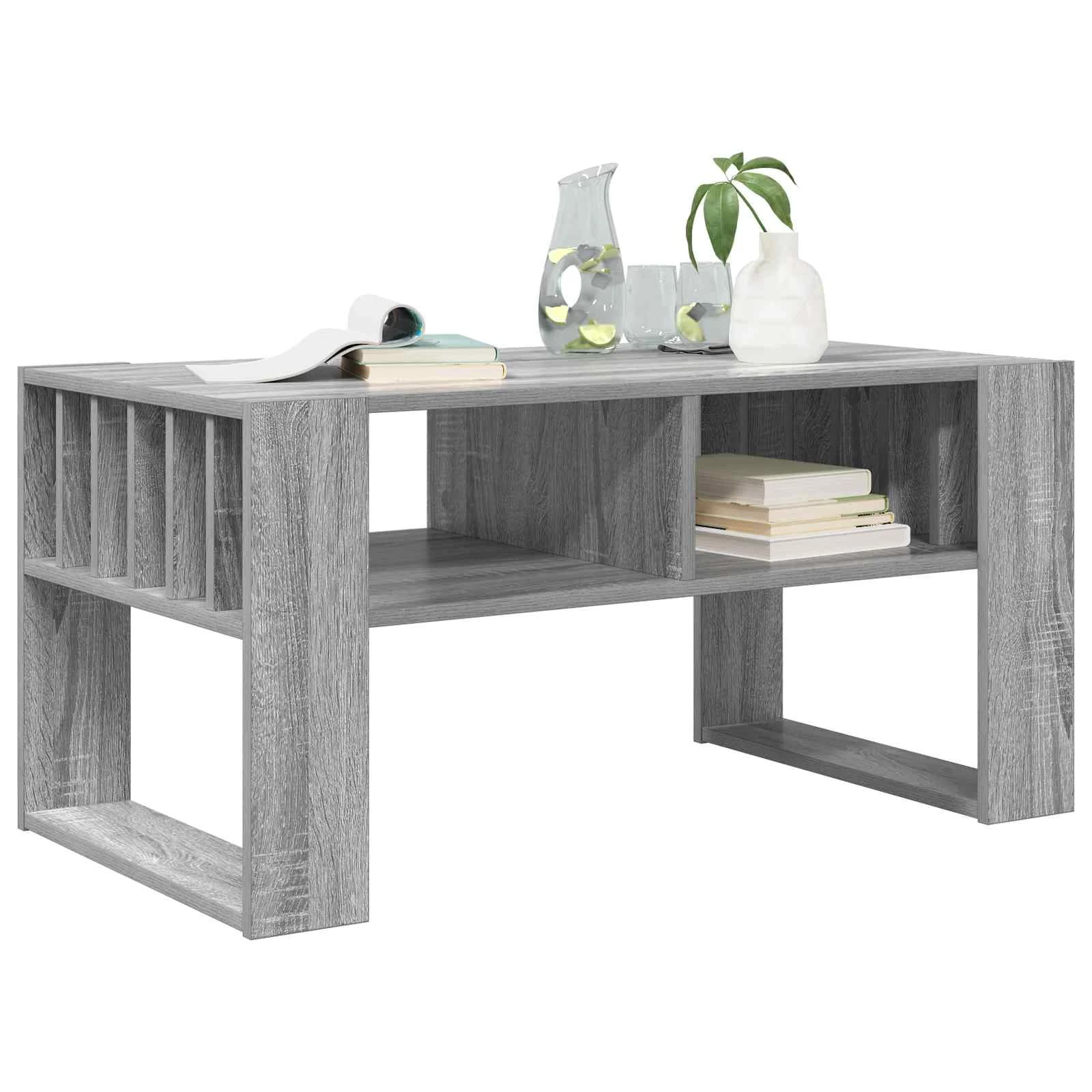 Klubska miza Siva Sonoma 92 x 49,5 x 45 cm Inženirski les - slika 3