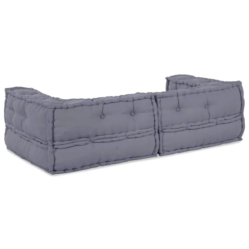 Modularna sedežna enota 3 kos Blago Siva 140 x 70 x 36 cm - slika 5