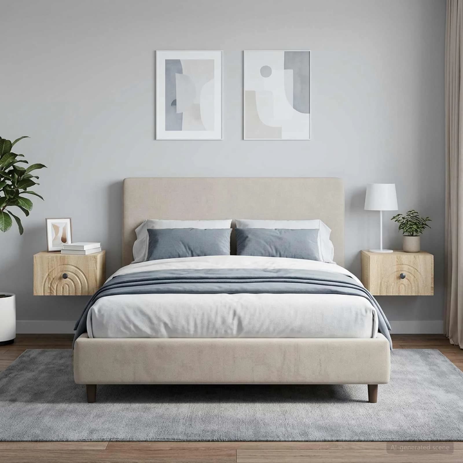 Stenski nočni omarici 2 kos Sonoma hrast 33 x 34,5 x 20 cm - slika 4