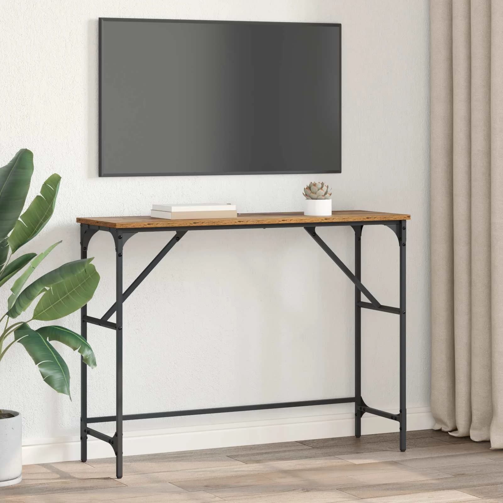 Konzolna miza Star les 100 x 32 x 75 cm Inženirski les - slika 4
