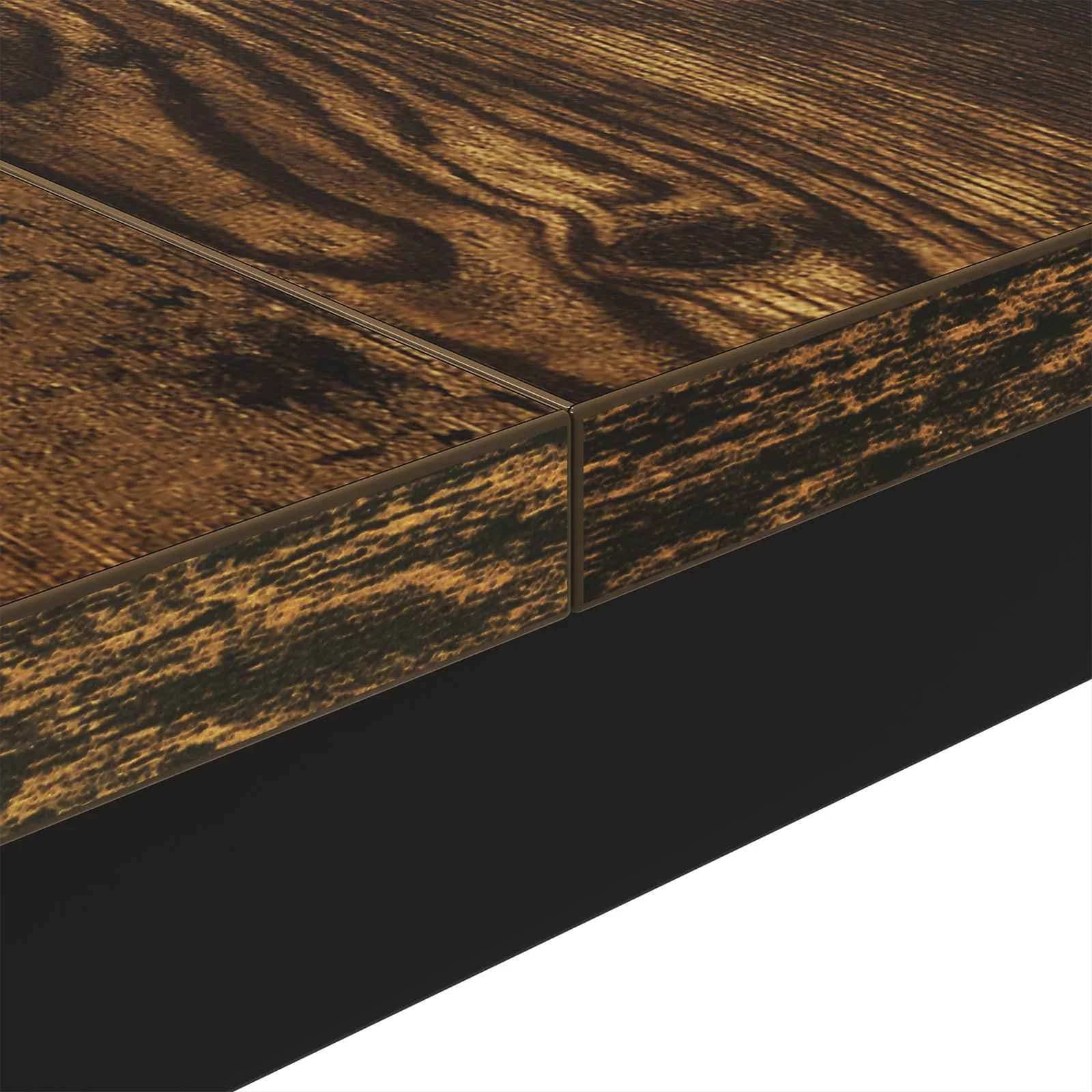 Klubska miza Dimni hrast 80 x 80 x 45 cm Inženirski les - slika 8