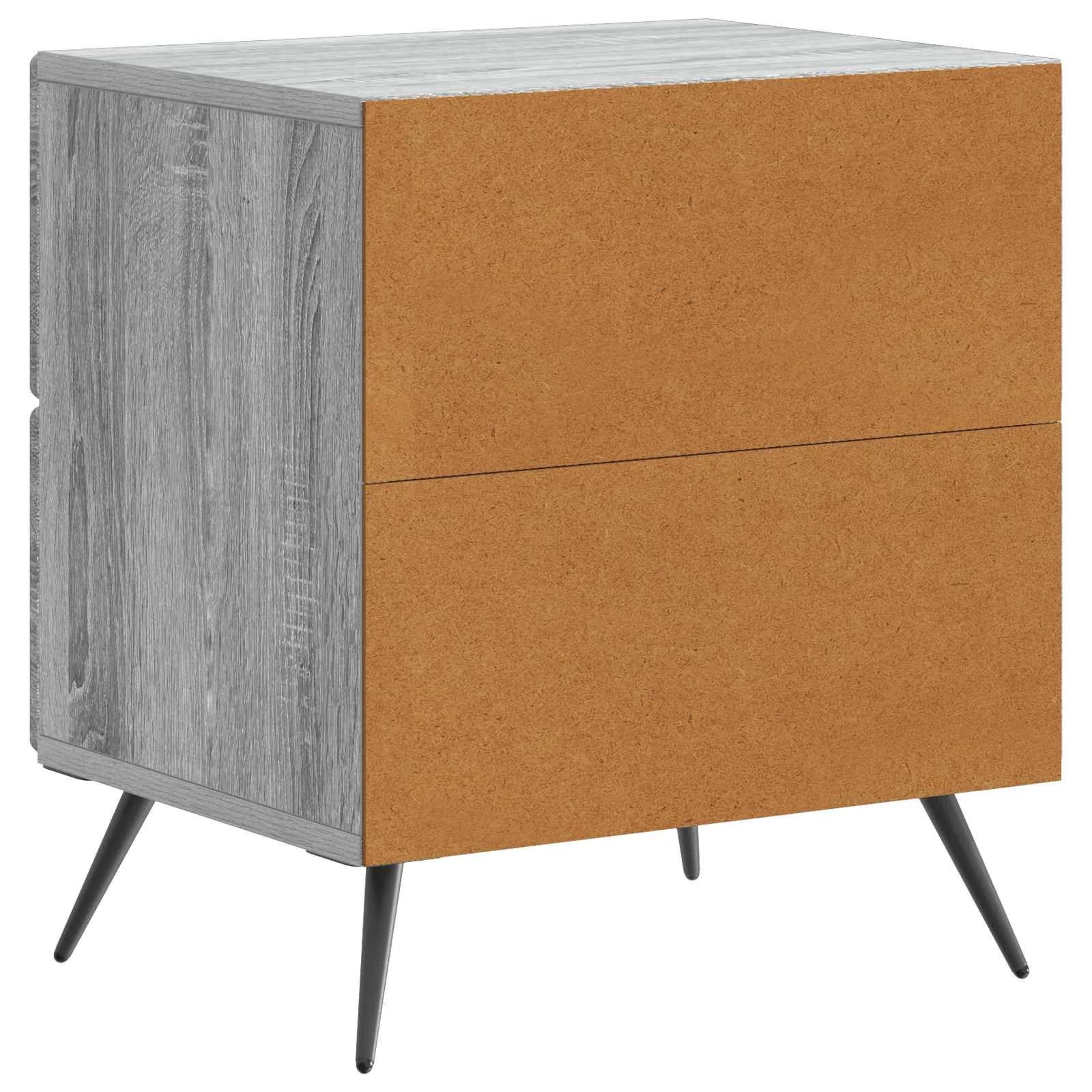 Nočna omarica Siva Sonoma 43 x 34,5 x 47,5 cm Inženirski les - slika 7