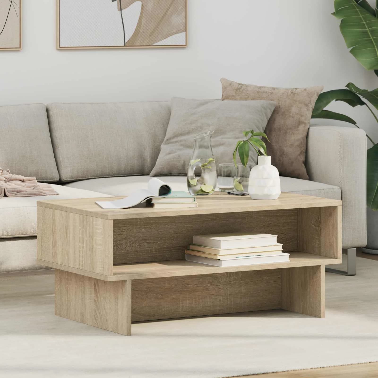 Klubska miza Sonoma hrast 80 x 46 x 35 cm Inženirski les