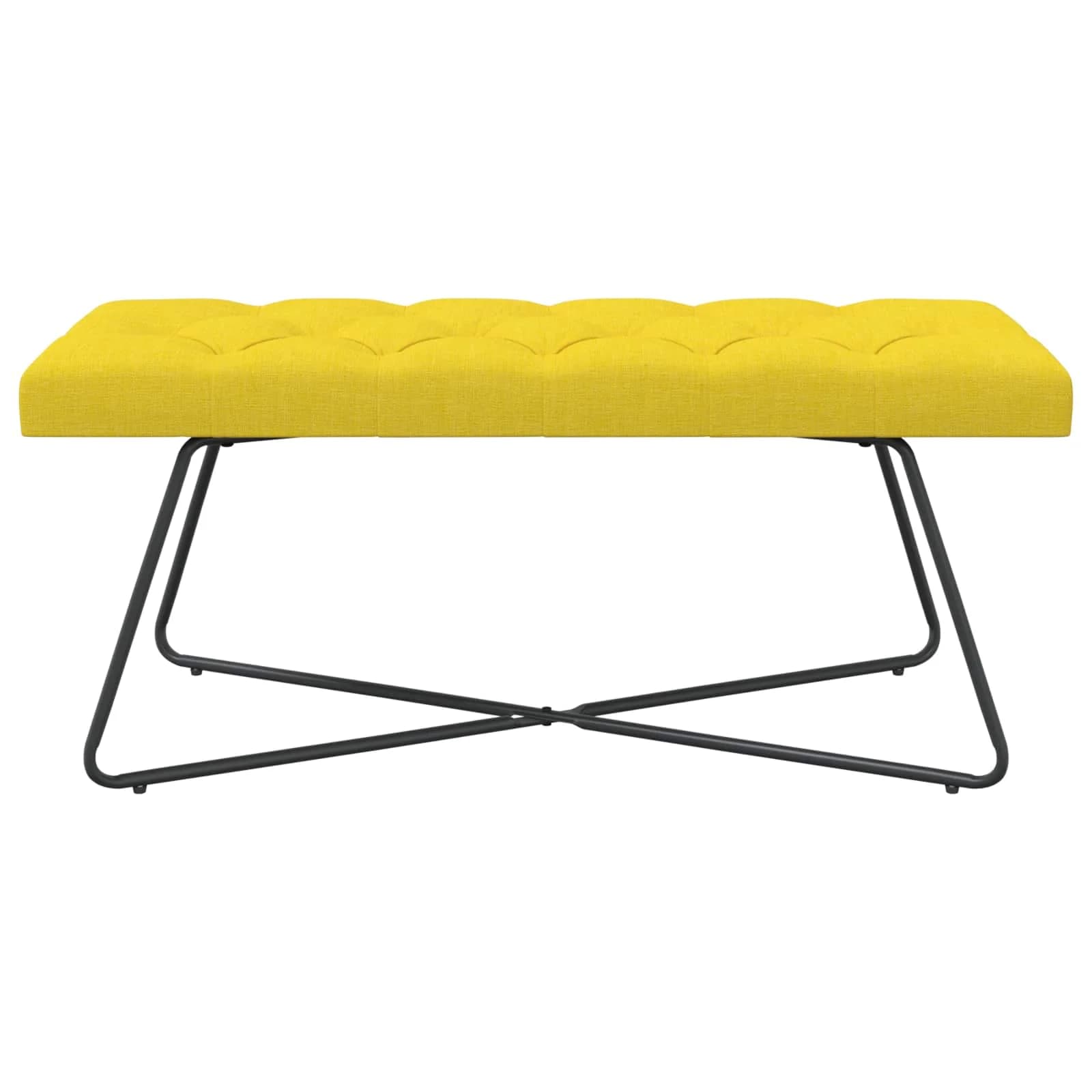 Klop s gumbnim oblazinjenjem Svetlo rumena 110 x 40 x 46 cm - slika 6