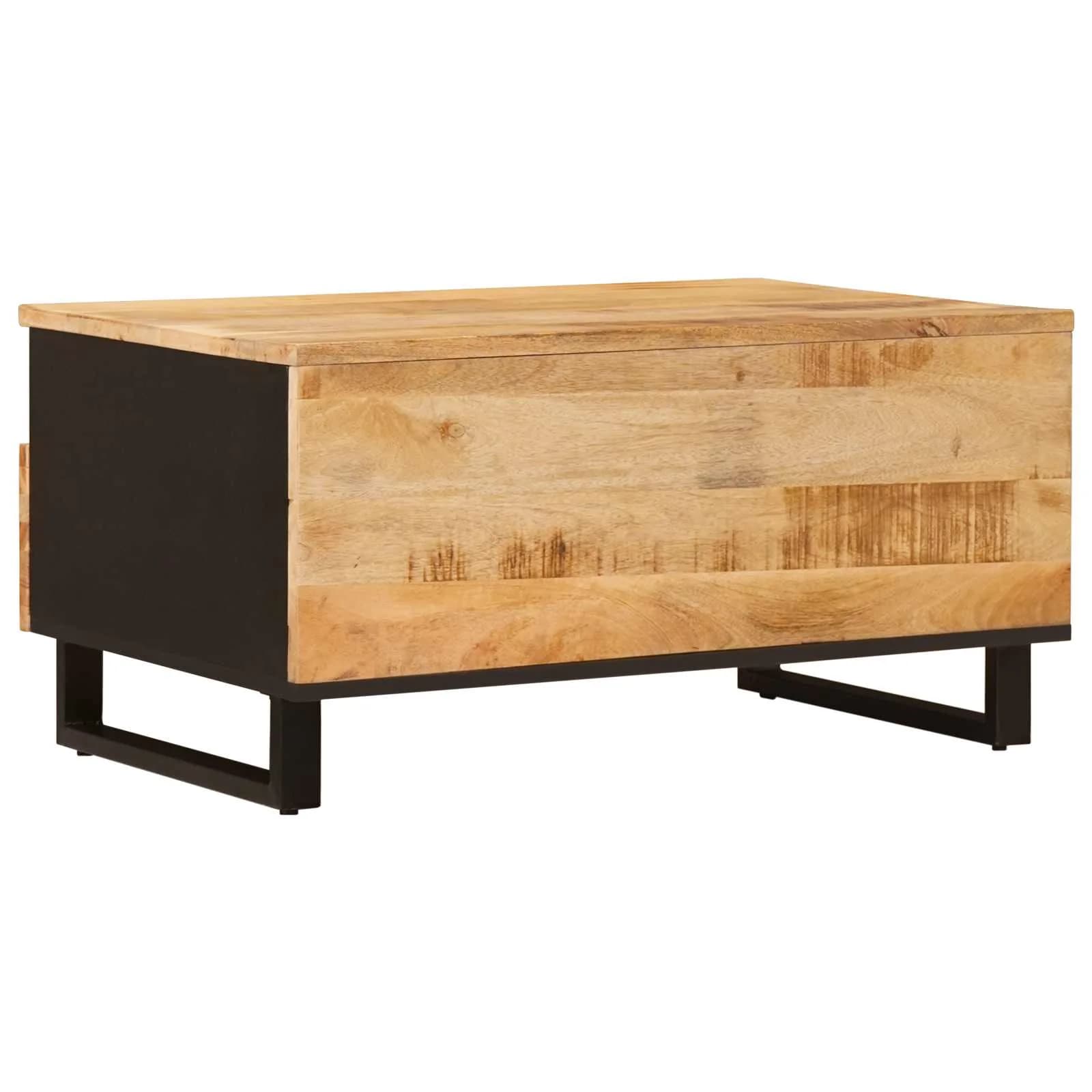 Klubska miza s predalom Rjava 80 x 54 x 40 cm Masiven les manga - slika 5