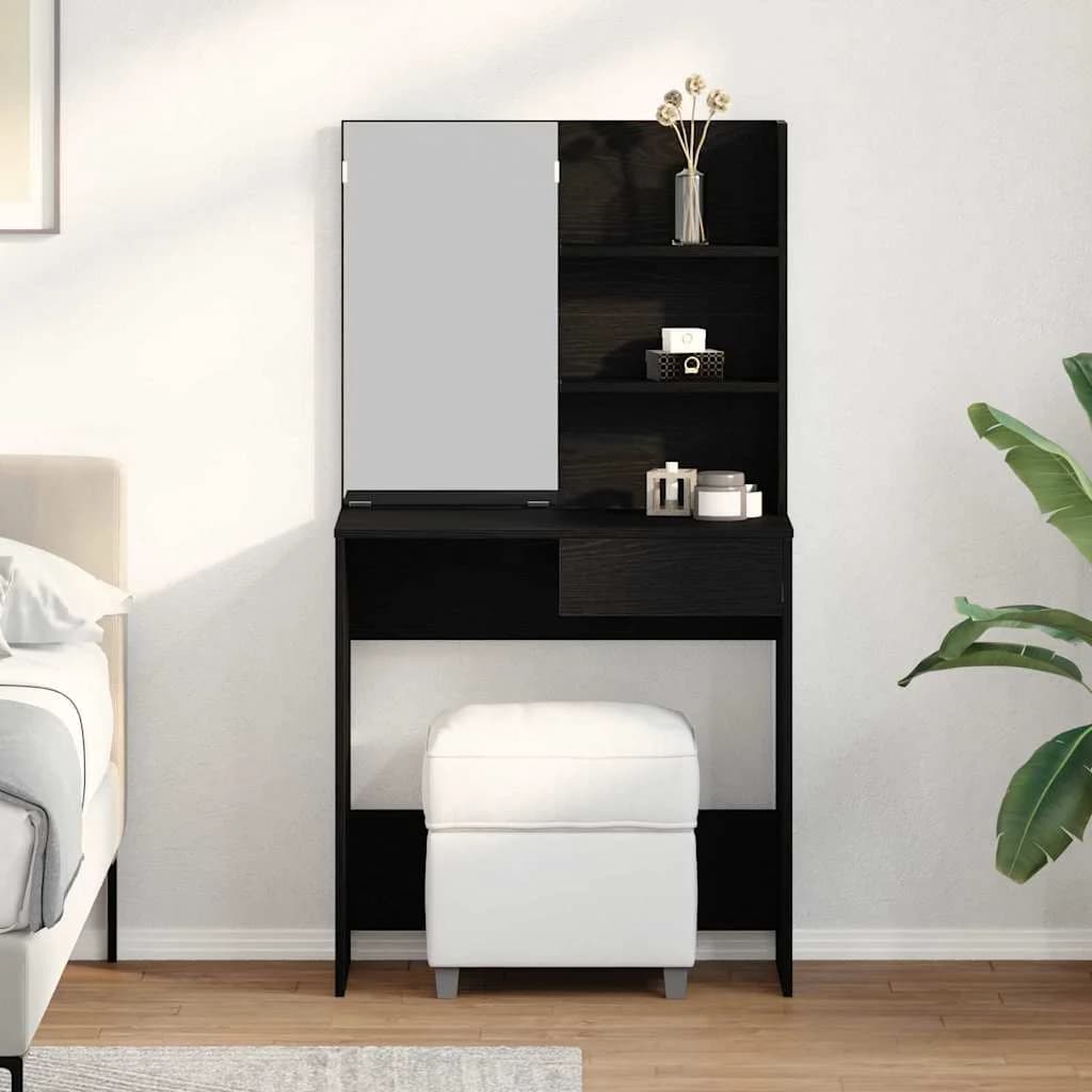 Toaletna mizica s predalom Črna Orehovina 74,5 x 40 x 141 cm - slika 4