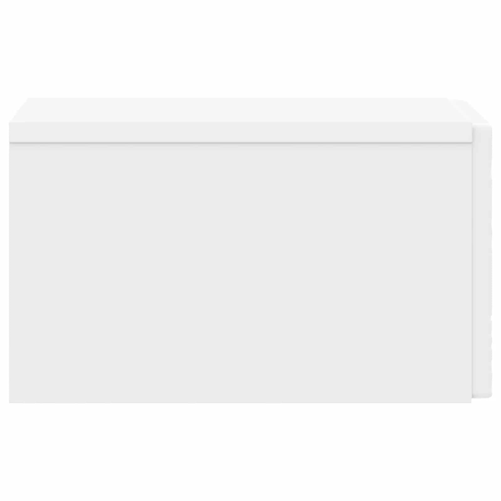 Stenski nočni omarici 2 kos Bela 49 x 34,5 x 20 cm - slika 7