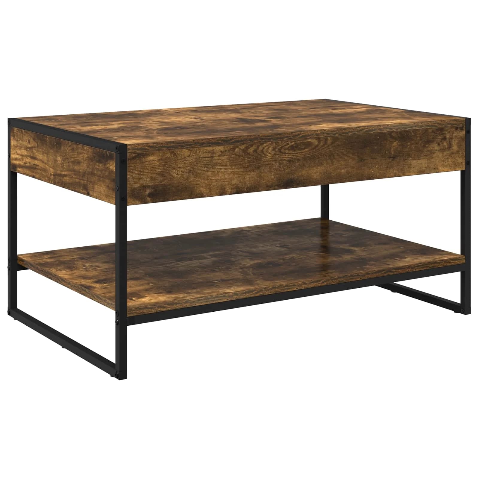 Klubska miza Dimni hrast 80 x 50 x 40 cm Inženirski les - slika 2