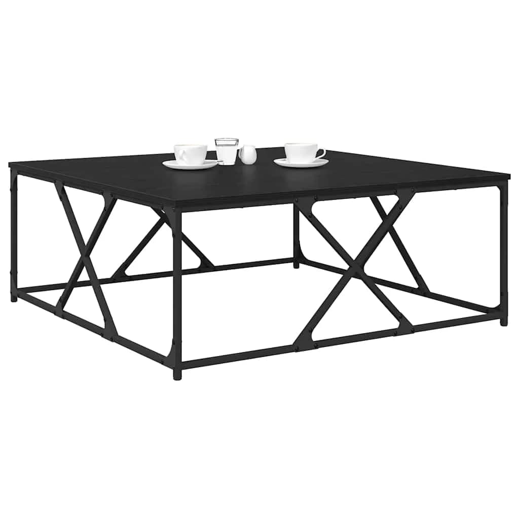 Klubska miza Črna Orehovina 100 x 100 x 40 cm Inženirski les - slika 3