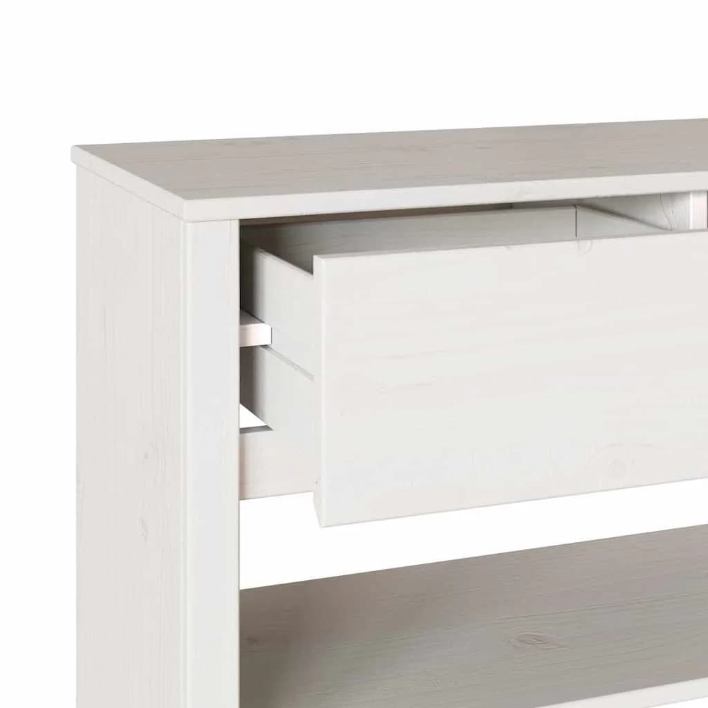 Konzolna miza Drammen Bela 89,5 x 37 x 73 cm Masivno borovo les - slika 9