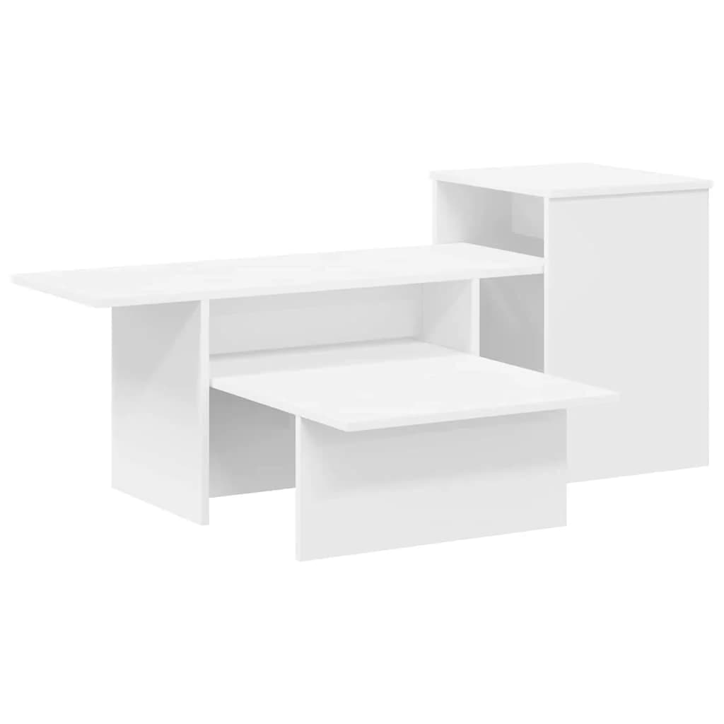 Konzolna miza Bela 91,5 x 35 x 38,5 cm Inženirski les - slika 2